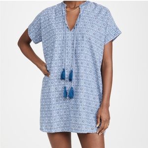 ROLLER RABBIT Wythe Kit Printed Tassel Pocket Floral 100% Cotton Dress XS